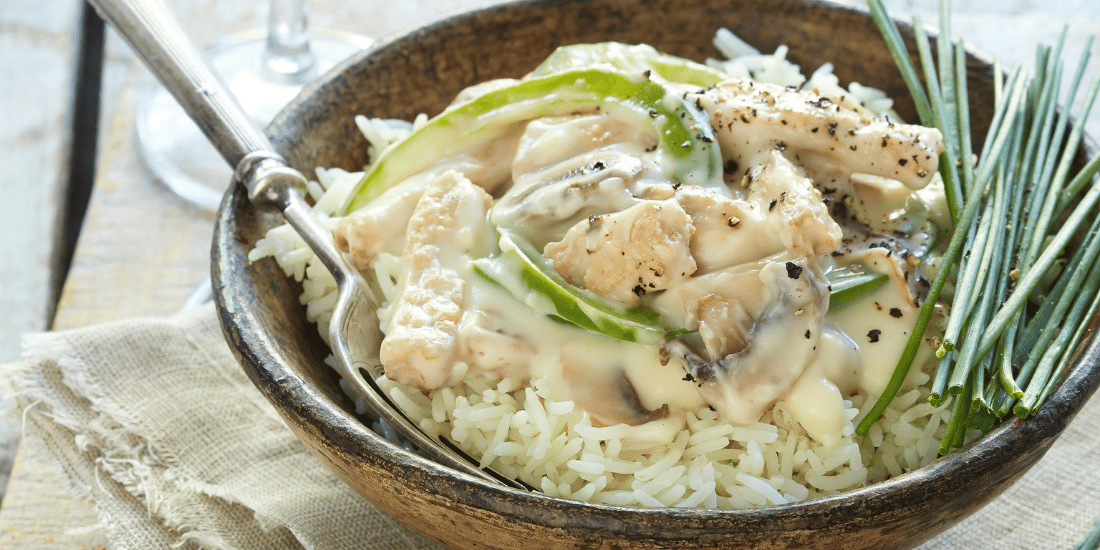 8. Sauté de dinde aux champignons à la crème