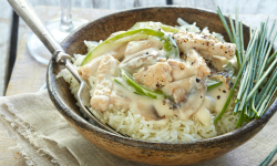Sauté de dinde à la crème
