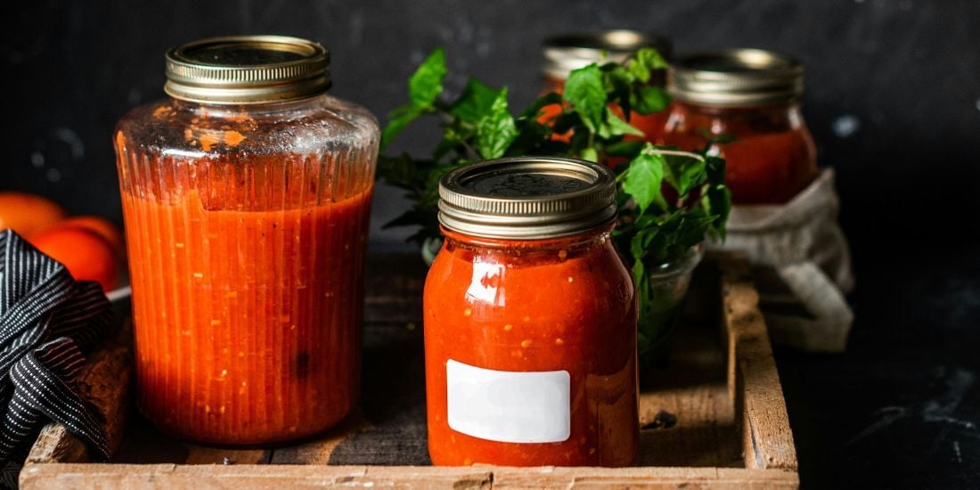 Conserve de sauce tomate