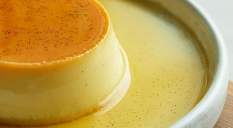 Flan avec du lait d'avoine