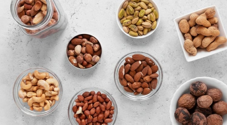 6. Fruits à coque : vitamine E, zinc et bons gras