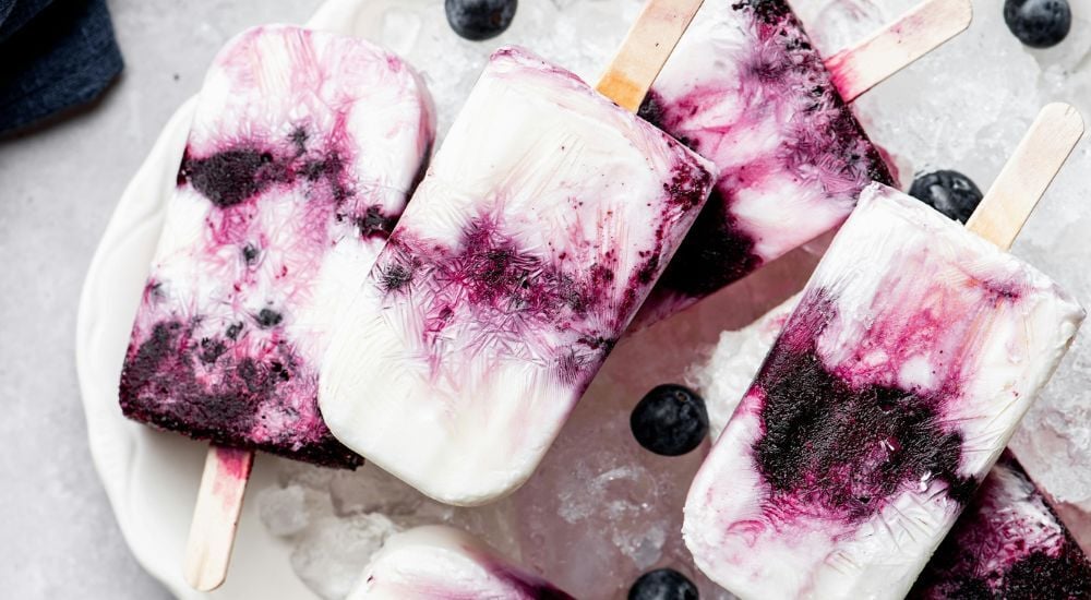 Esquimaux maison au lait de coco et bleuets