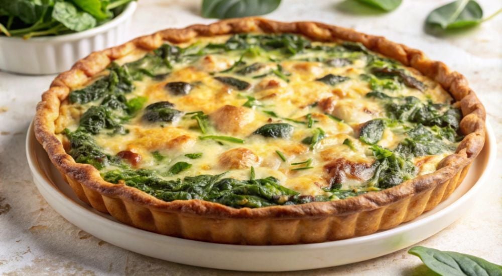 Recette de quiche au saumon et épinards