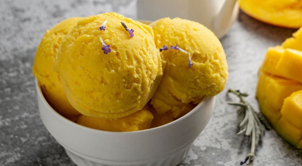 Glace maison fçaon nice cream à la mangue