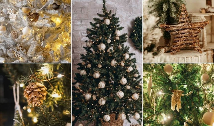 décoration du sapin de noël version nature 