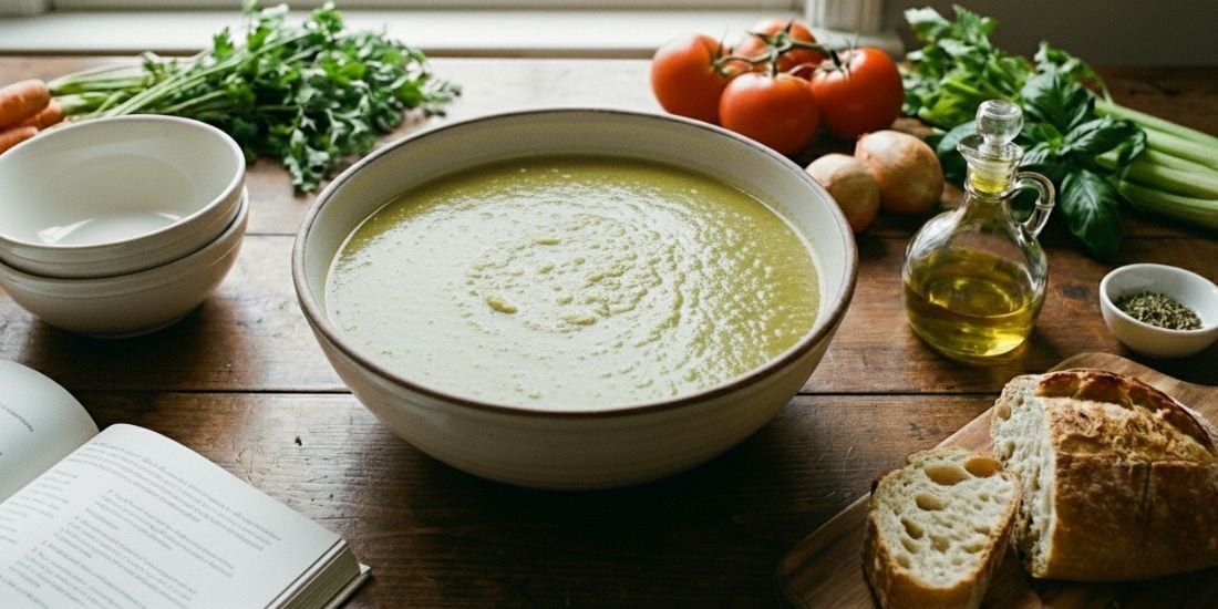 Soupe rustique de pois cassés