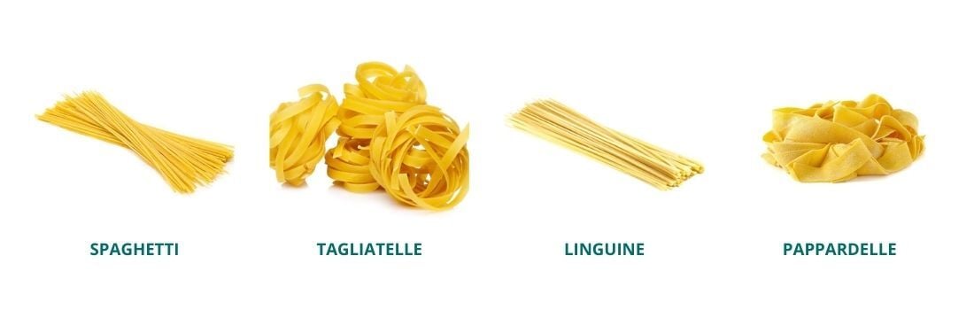 types de pâtes longues