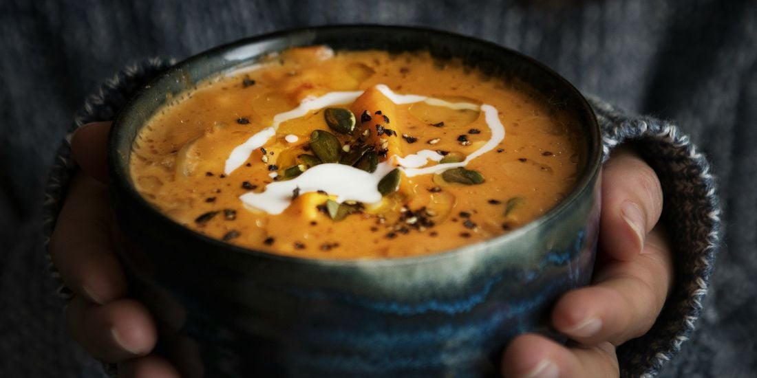 Velouté de patate douce au lait de coco